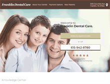 Tablet Screenshot of franklindentalcare.com